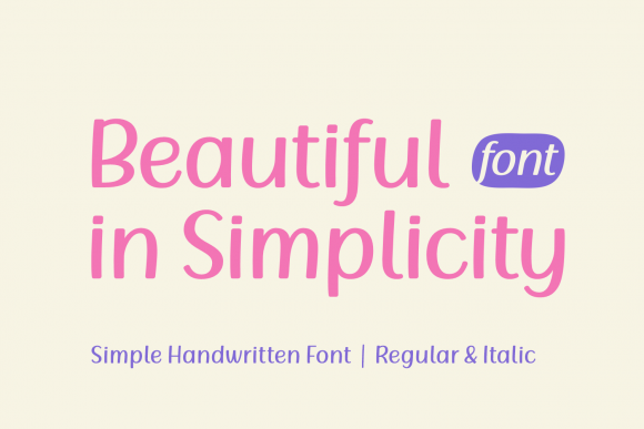 Beautiful in Simplicity: A Script Handwritten Font for Editorial Design
