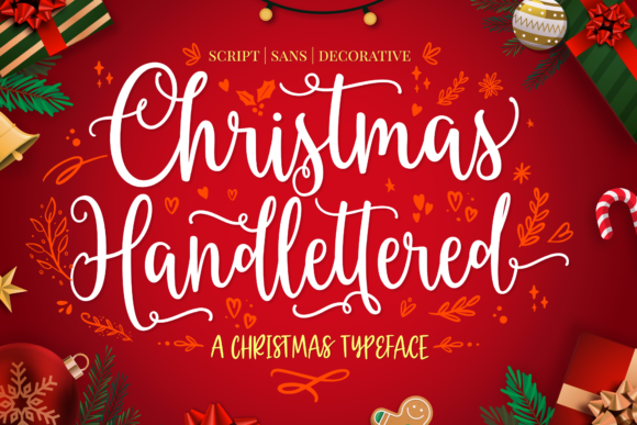 Christmas Hand-lettered Trio: A Script Font for Festive Web Design