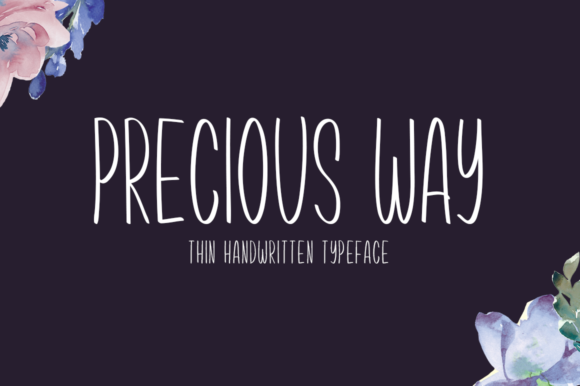 Precious Way: The Perfect Handwritten Font for Boutique Labels and Invitations