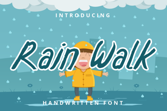 Rain Walk Typeface for Handwritten Brand Identity