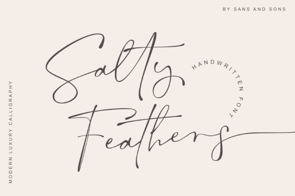 Salty Feathers: A Delicate Handwritten Font for Elegant Campaign Design
