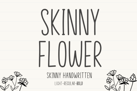 Skinny Flower Typeface for Elegant Brand Identity Design