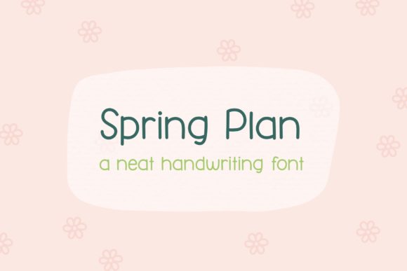 Spring Plan: A Neat Handwritten Font for Modern Brand Identity